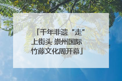 千年非遗“走”上街头 崇州国际竹藤文化周开幕