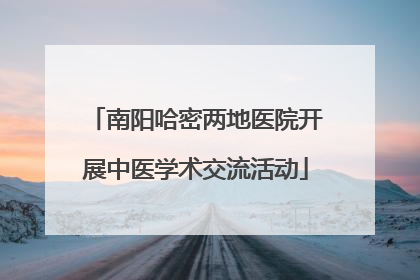 南阳哈密两地医院开展中医学术交流活动