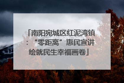 南阳宛城区红泥湾镇：“零距离”惠民宣讲 绘就民生幸福画卷