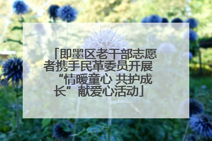 即墨区老干部志愿者携手民革委员开展“情暖童心 共护成长”献爱心活动