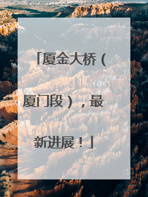 厦金大桥（厦门段），最新进展！