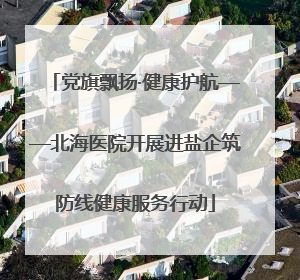 党旗飘扬·健康护航——北海医院开展进盐企筑防线健康服务行动