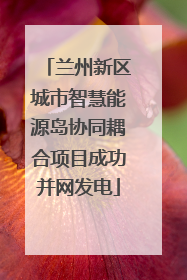 兰州新区城市智慧能源岛协同耦合项目成功并网发电