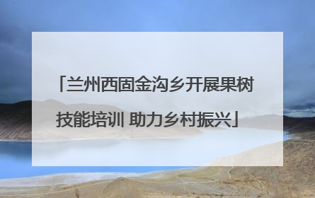 兰州西固金沟乡开展果树技能培训 助力乡村振兴