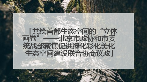 共绘首都生态空间的“立体画卷”——北京市政协和市委统战部聚焦促进绿化彩化美化生态空间建设联合协商议政