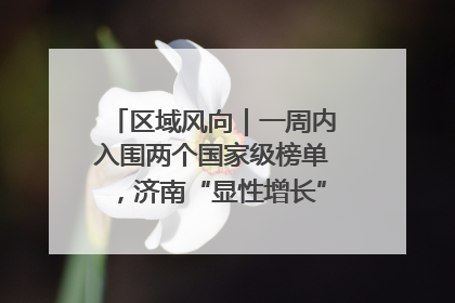 区域风向｜一周内入围两个国家级榜单，济南“显性增长”刷新城市影响力