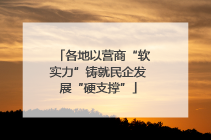 各地以营商“软实力”铸就民企发展“硬支撑”