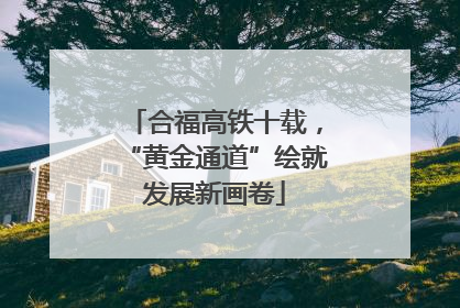 合福高铁十载，“黄金通道”绘就发展新画卷
