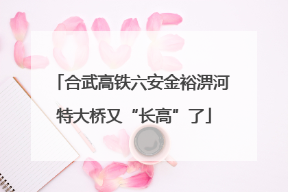 合武高铁六安金裕淠河特大桥又“长高”了