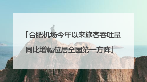 合肥机场今年以来旅客吞吐量同比增幅位居全国第一方阵