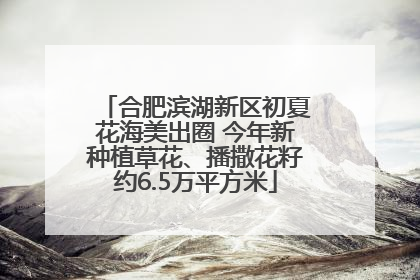 合肥滨湖新区初夏花海美出圈 今年新种植草花、播撒花籽约6.5万平方米