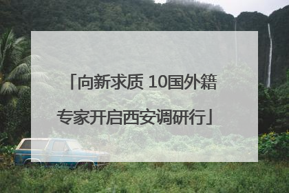 向新求质 10国外籍专家开启西安调研行
