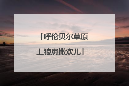 呼伦贝尔草原上狼崽撒欢儿