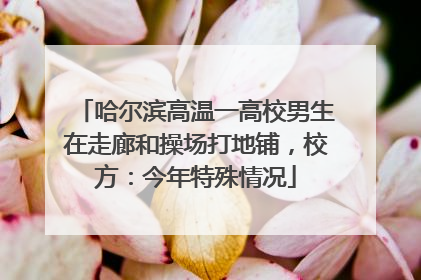 哈尔滨高温一高校男生在走廊和操场打地铺，校方：今年特殊情况