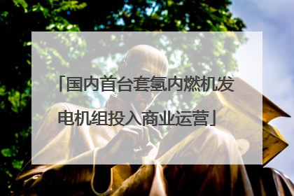 国内首台套氢内燃机发电机组投入商业运营