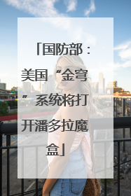 国防部：美国“金穹”系统将打开潘多拉魔盒