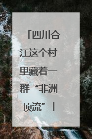 四川合江这个村里藏着一群“非洲顶流”