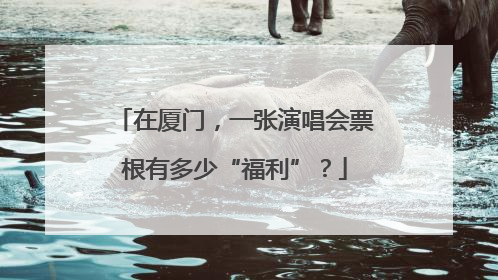 在厦门，一张演唱会票根有多少“福利”？