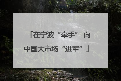 在宁波“牵手” 向中国大市场“进军”