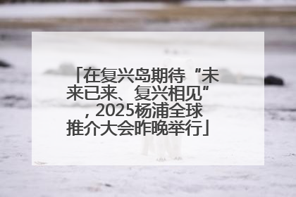 在复兴岛期待“未来已来、复兴相见”，2025杨浦全球推介大会昨晚举行