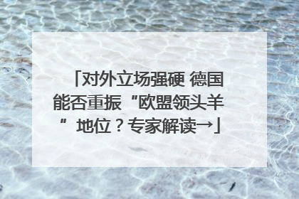 对外立场强硬 德国能否重振“欧盟领头羊”地位？专家解读→