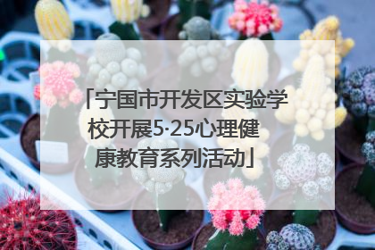 宁国市开发区实验学校开展5·25心理健康教育系列活动