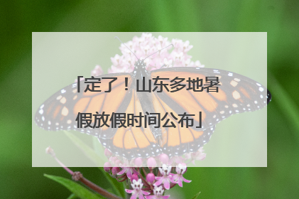定了！山东多地暑假放假时间公布