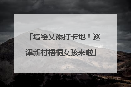 墙绘又添打卡地！巡津新村梧桐女孩来啦