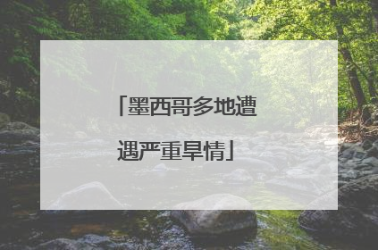 墨西哥多地遭遇严重旱情