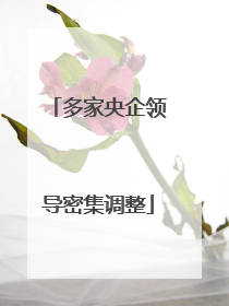 多家央企领导密集调整