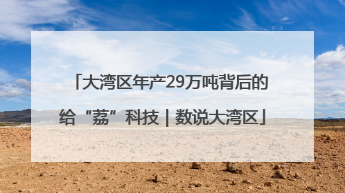 大湾区年产29万吨背后的给“荔”科技｜数说大湾区