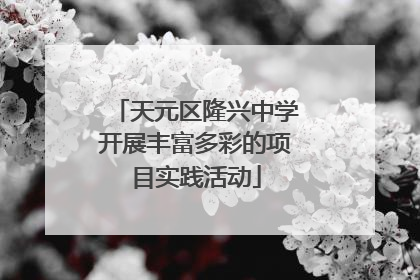 天元区隆兴中学开展丰富多彩的项目实践活动
