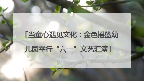 当童心遇见文化：金色摇篮幼儿园举行“六一”文艺汇演