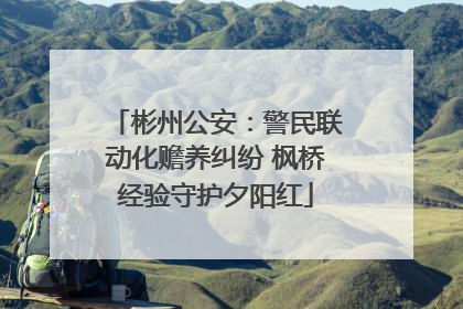 彬州公安：警民联动化赡养纠纷 枫桥经验守护夕阳红