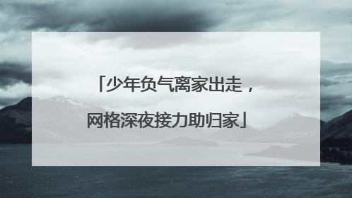 少年负气离家出走，网格深夜接力助归家
