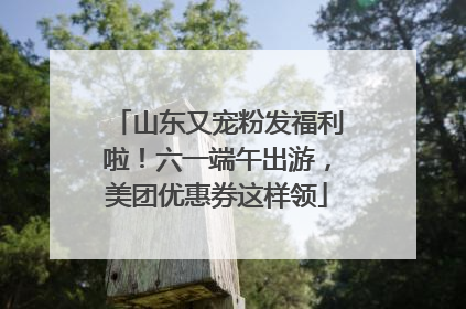 山东又宠粉发福利啦！六一端午出游，美团优惠券这样领
