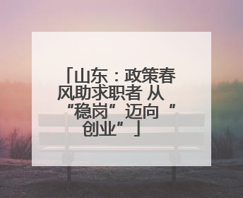 山东：政策春风助求职者 从“稳岗”迈向“创业”