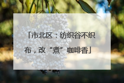 市北区：纺织谷不织布，改“煮”咖啡香
