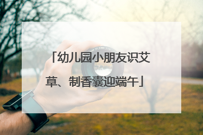 幼儿园小朋友识艾草、制香囊迎端午