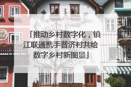 推动乡村数字化，镇江联通携手普济村共绘数字乡村新图景