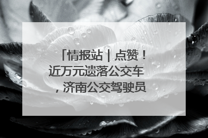 情报站｜点赞！近万元遗落公交车，济南公交驾驶员乘客接力还失主