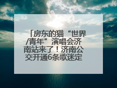 房东的猫“世界/青年”演唱会济南站来了！济南公交开通6条歌迷定制专线