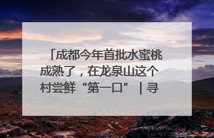 成都今年首批水蜜桃成熟了，在龙泉山这个村尝鲜“第一口”｜寻找和美乡村推荐官