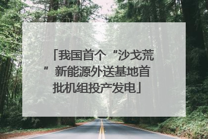 我国首个“沙戈荒”新能源外送基地首批机组投产发电