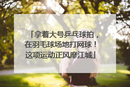 拿着大号乒乓球拍，在羽毛球场地打网球！这项运动正风靡江城