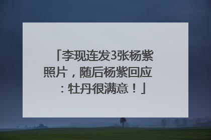 李现连发3张杨紫照片，随后杨紫回应：牡丹很满意！