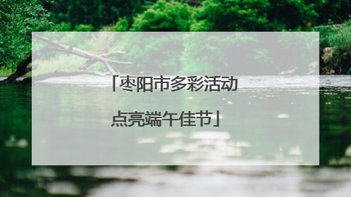 枣阳市多彩活动点亮端午佳节
