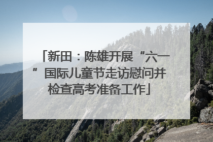 新田：陈雄开展“六一”国际儿童节走访慰问并检查高考准备工作