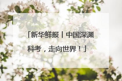 新华鲜报丨中国深渊科考，走向世界！