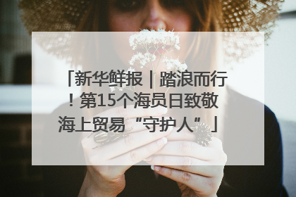 新华鲜报｜踏浪而行！第15个海员日致敬海上贸易“守护人”